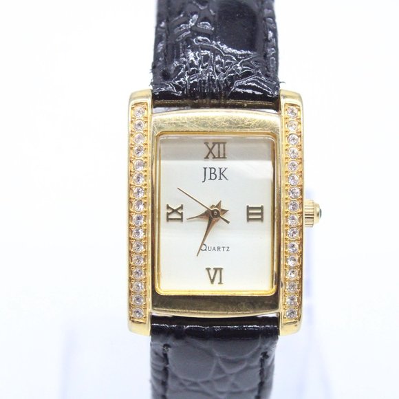 JBK Jacqueline Kennedy Watch Womens Gold Tone Stainless Steel Rhinestones Rare - Picture 2 of 9